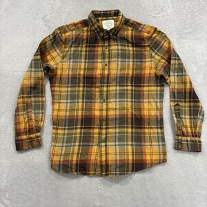 St Johns Bay Flannel Mens Large Super Soft Plaid Button Y2K Gorpcore 100% Cotton
